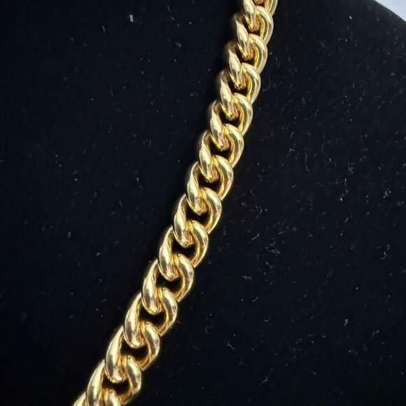 Madewell Gold Plated Brass Dual-Link Chain Necklace Curb Link Paperclip - Picture 10 of 13